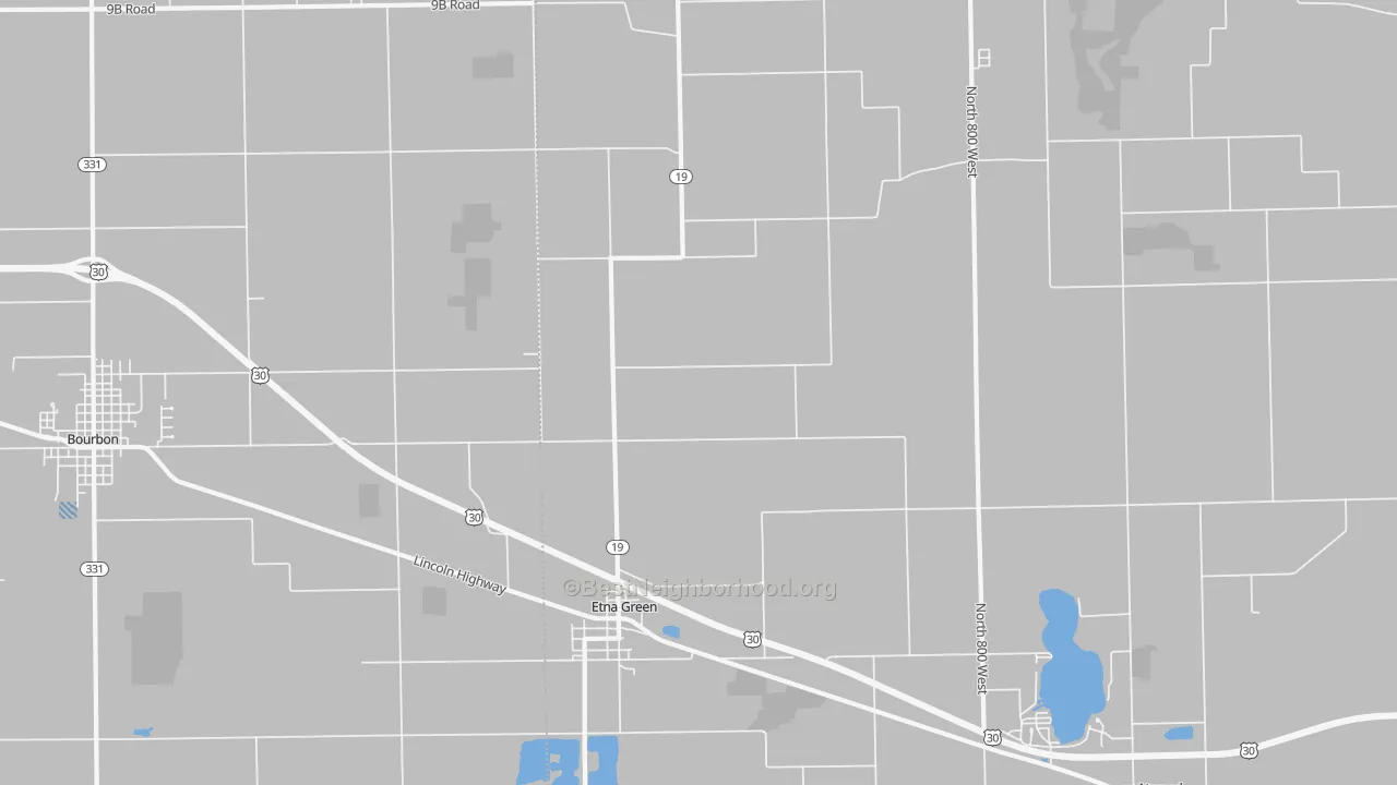 Transit Grade map of Etna Green, IN