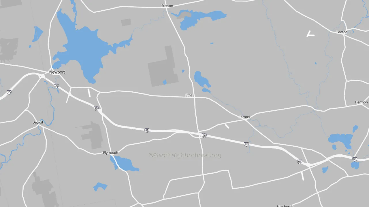 Transit Grade map of Etna, ME
