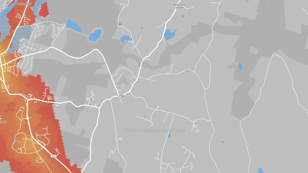 Transit Grade map of Etna, NH