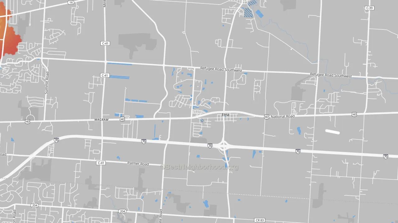 Transit Grade map of Etna, OH