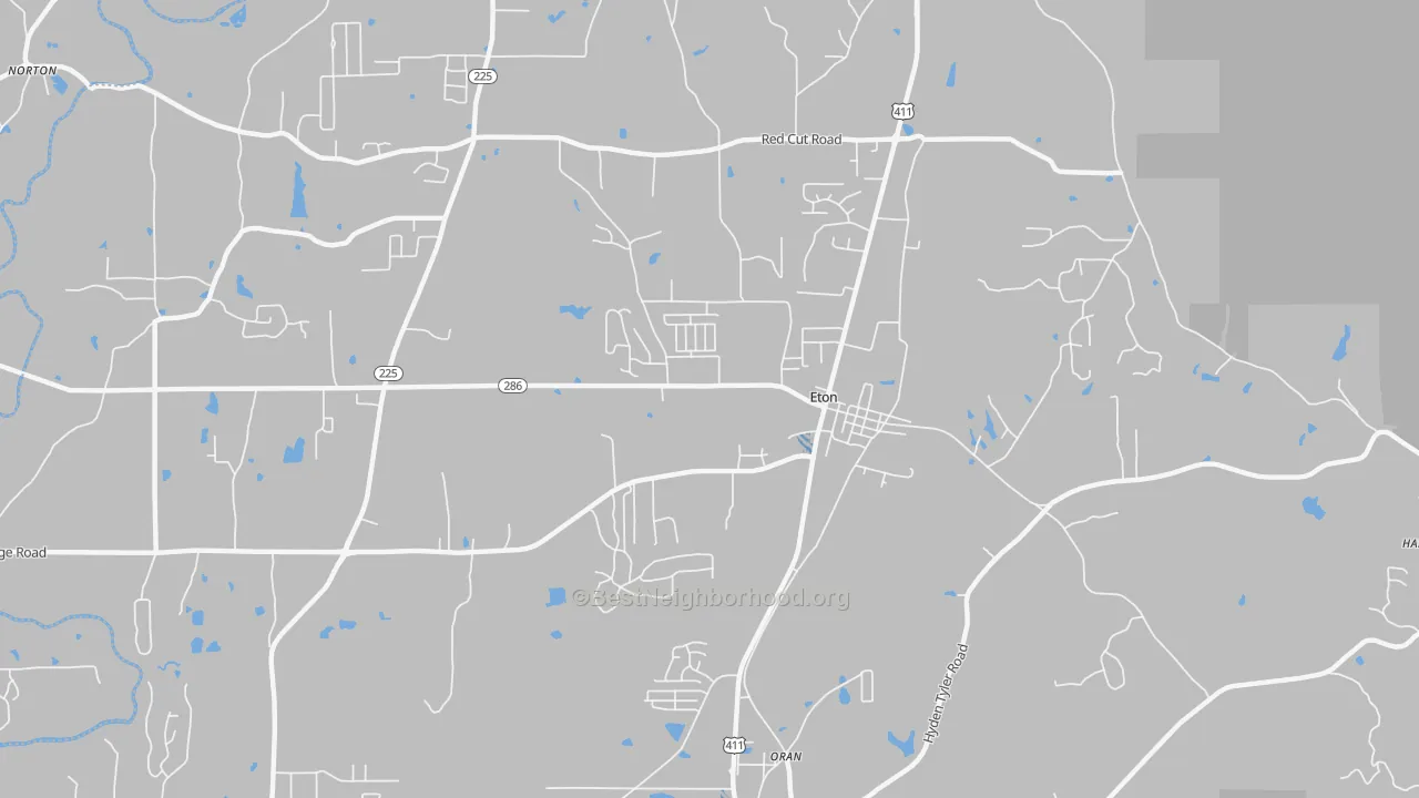 Transit Grade map of Eton, GA