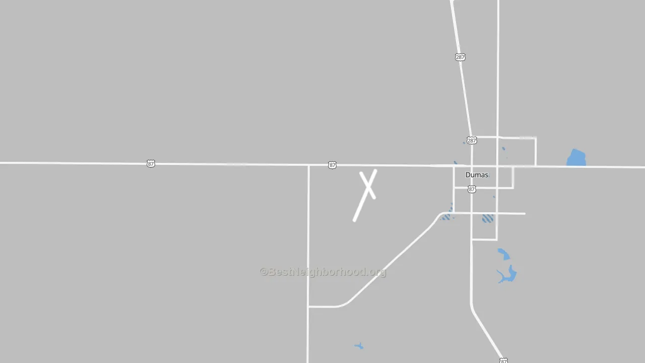 Transit Grade map of Etter, TX
