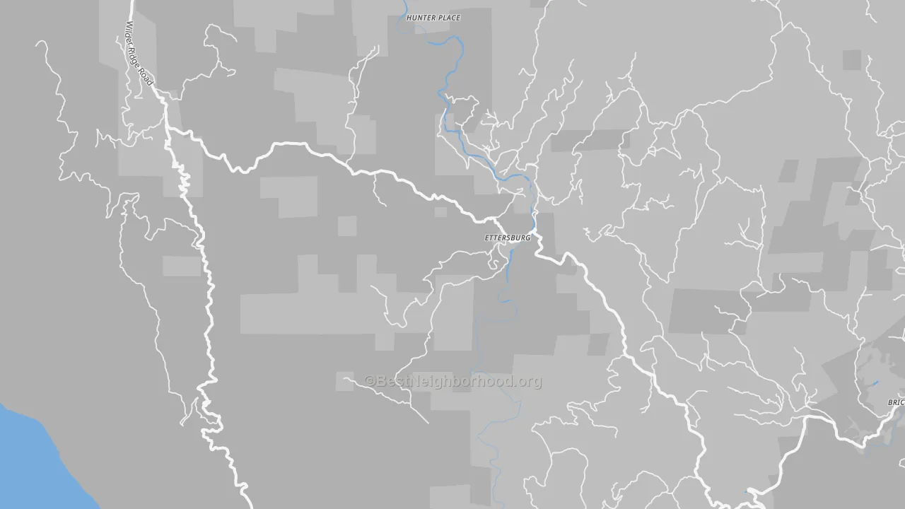 Transit Grade map of Ettersburg, CA