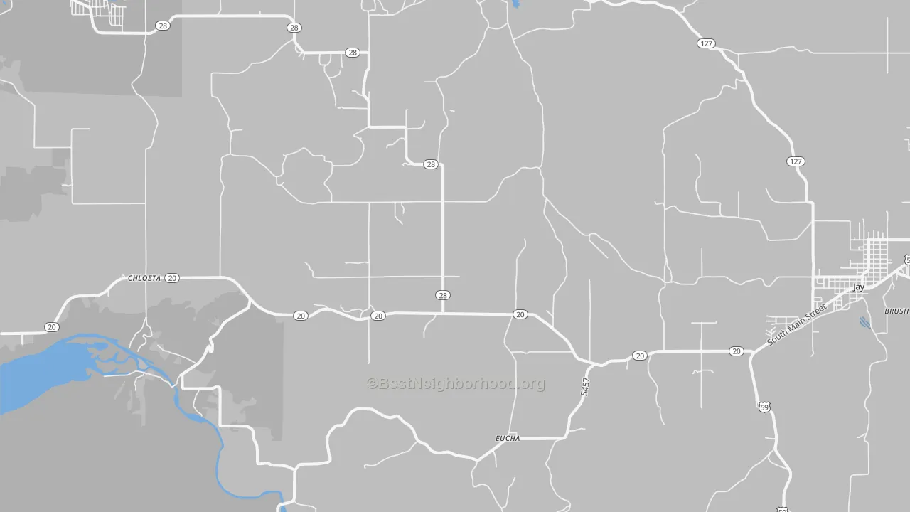 Transit Grade map of Eucha, OK