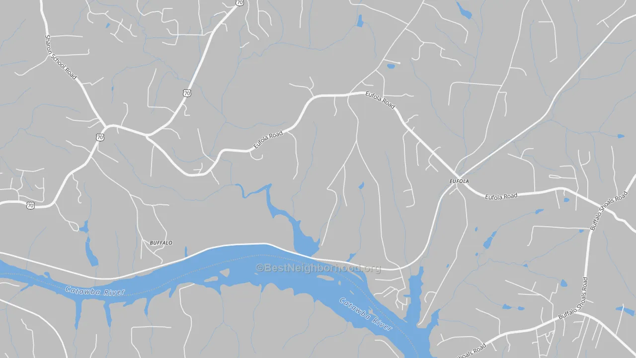 Transit Grade map of Eufola, NC