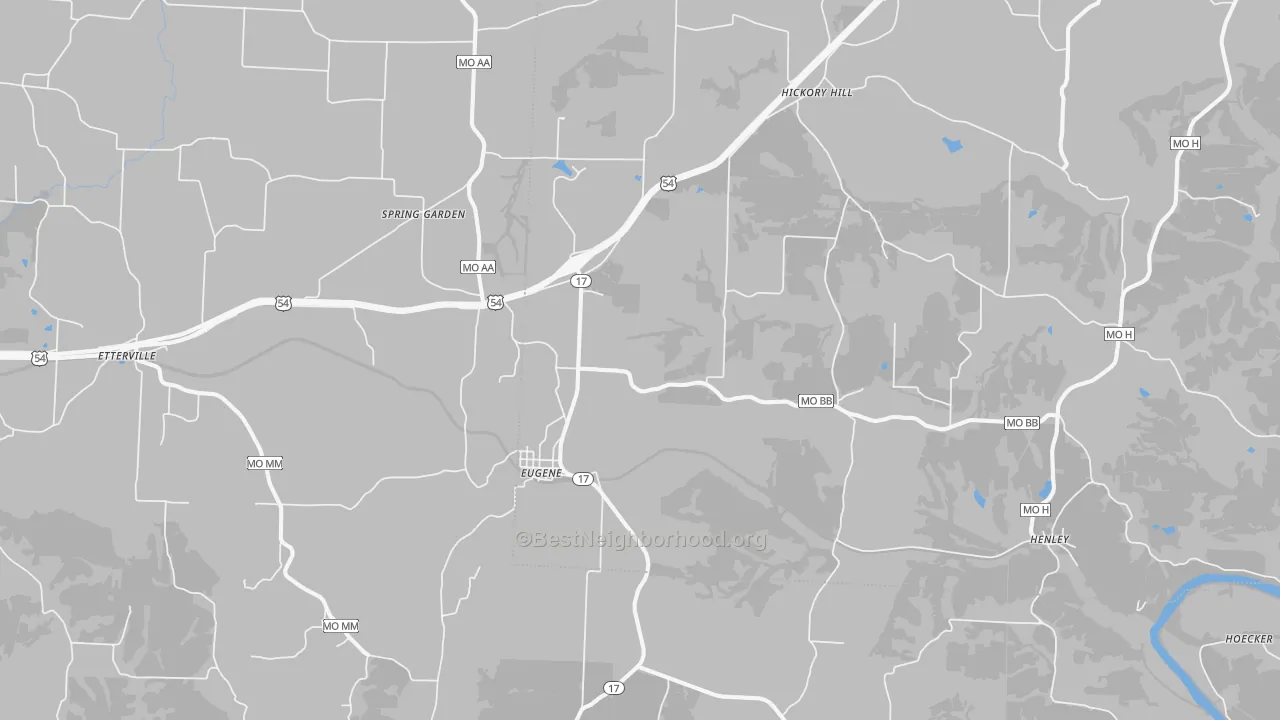 Transit Grade map of Eugene, MO