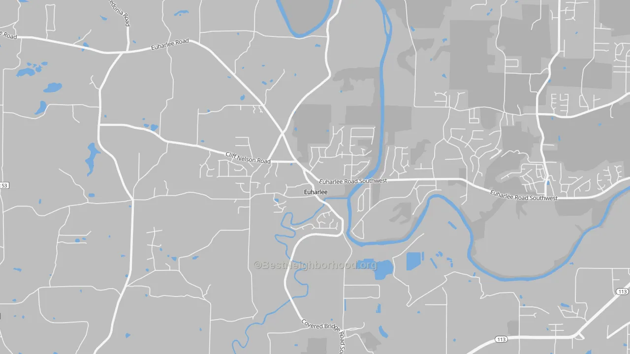 Transit Grade map of Euharlee, GA