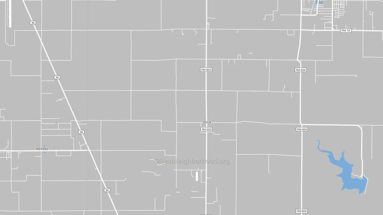 Transit Grade map of Eula, TX