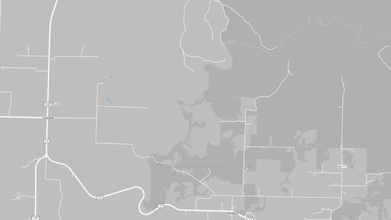 Transit Grade map of Eunice, MO