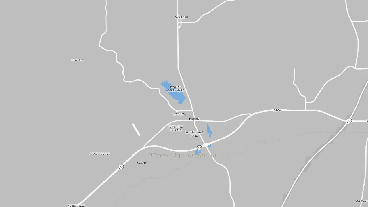 Transit Grade map of Eupora, MS