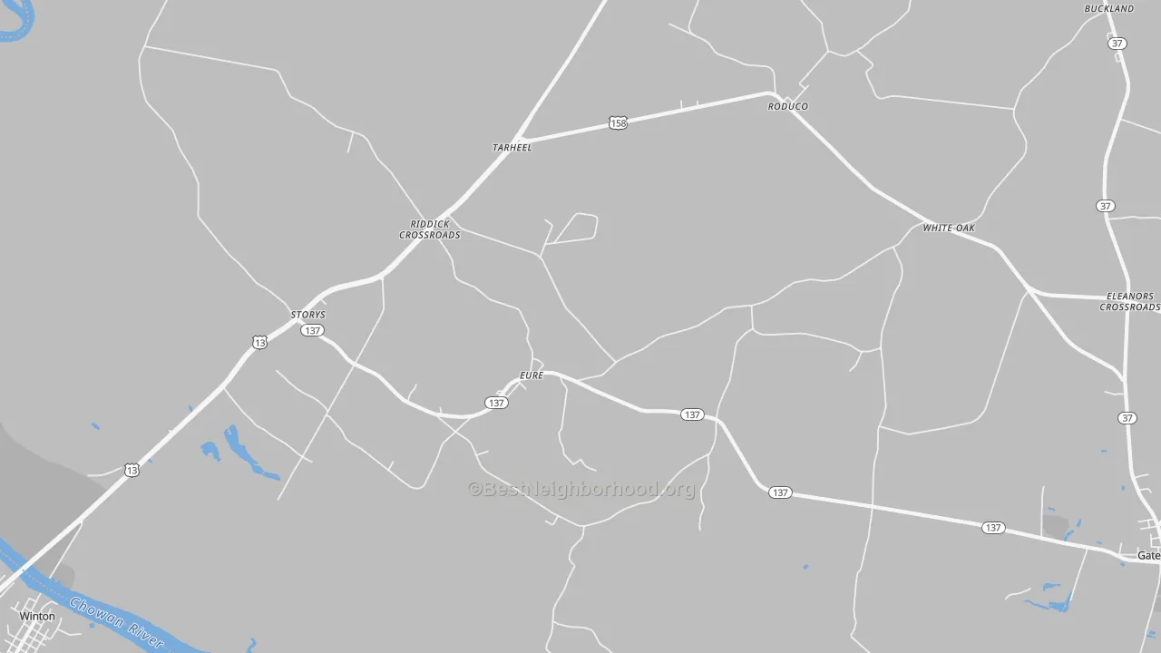 Transit Grade map of Eure, NC