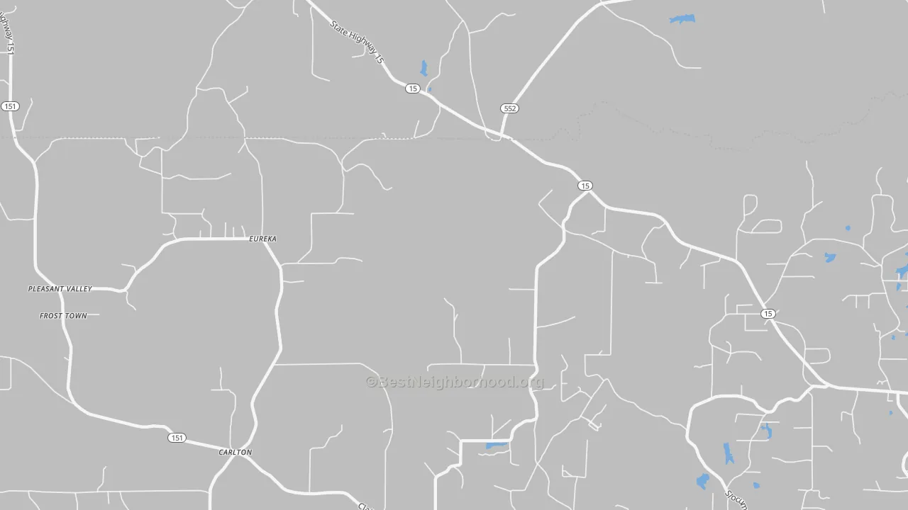 Transit Grade map of Eureka, LA