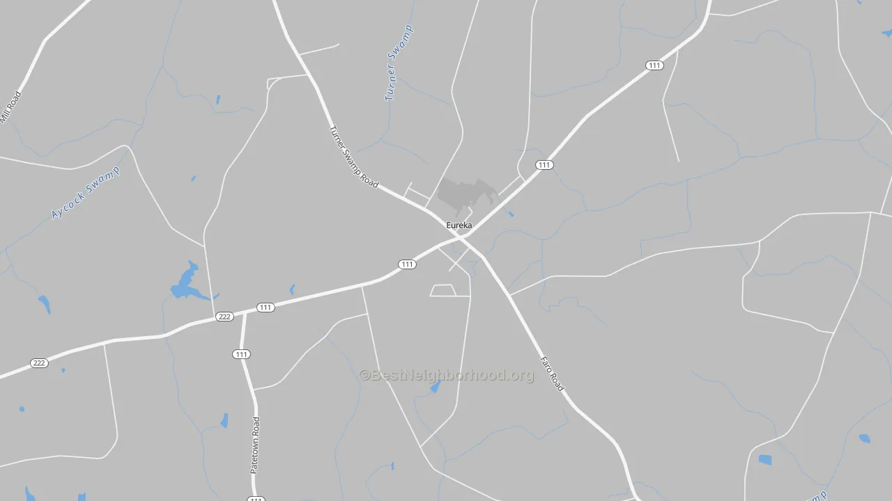 Transit Grade map of Eureka, NC