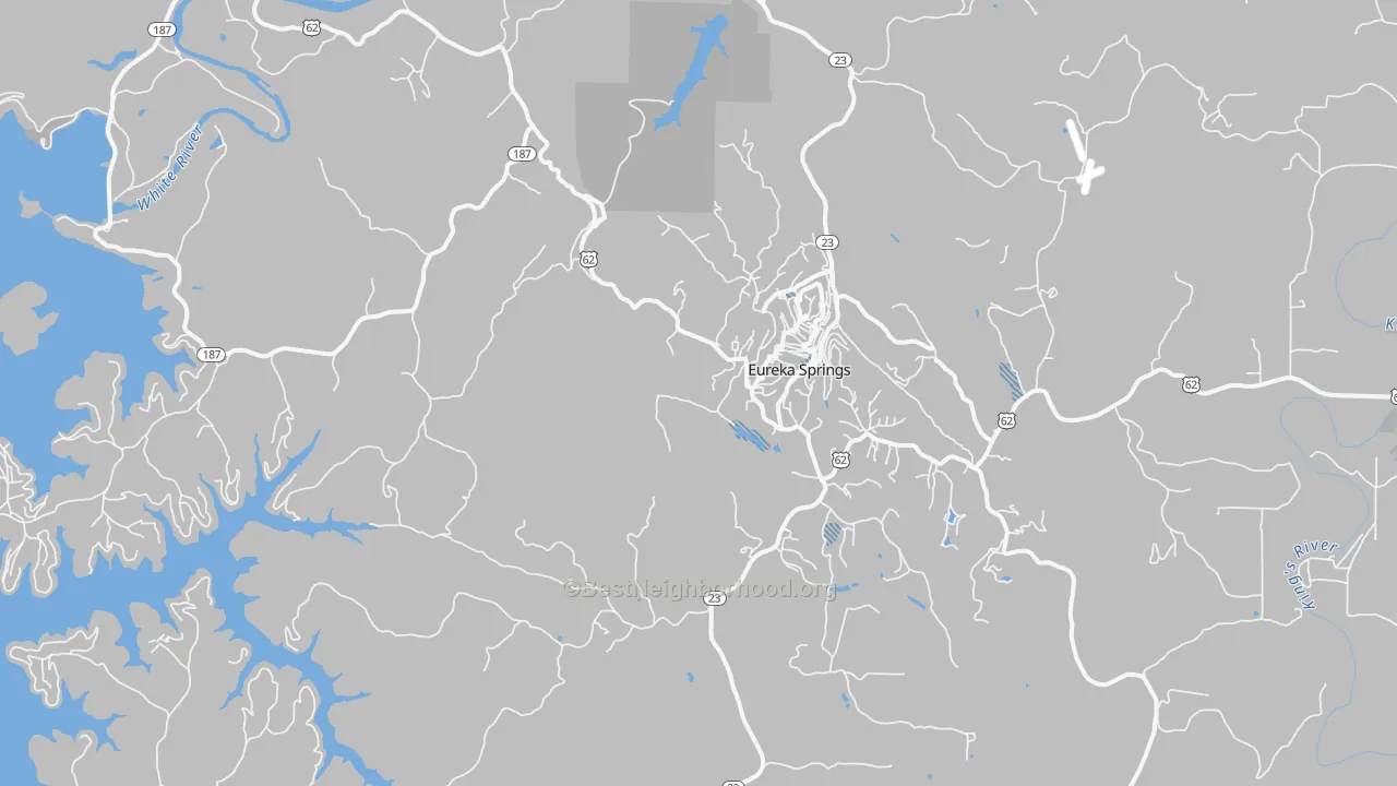 Transit Grade map of Eureka Springs, AR