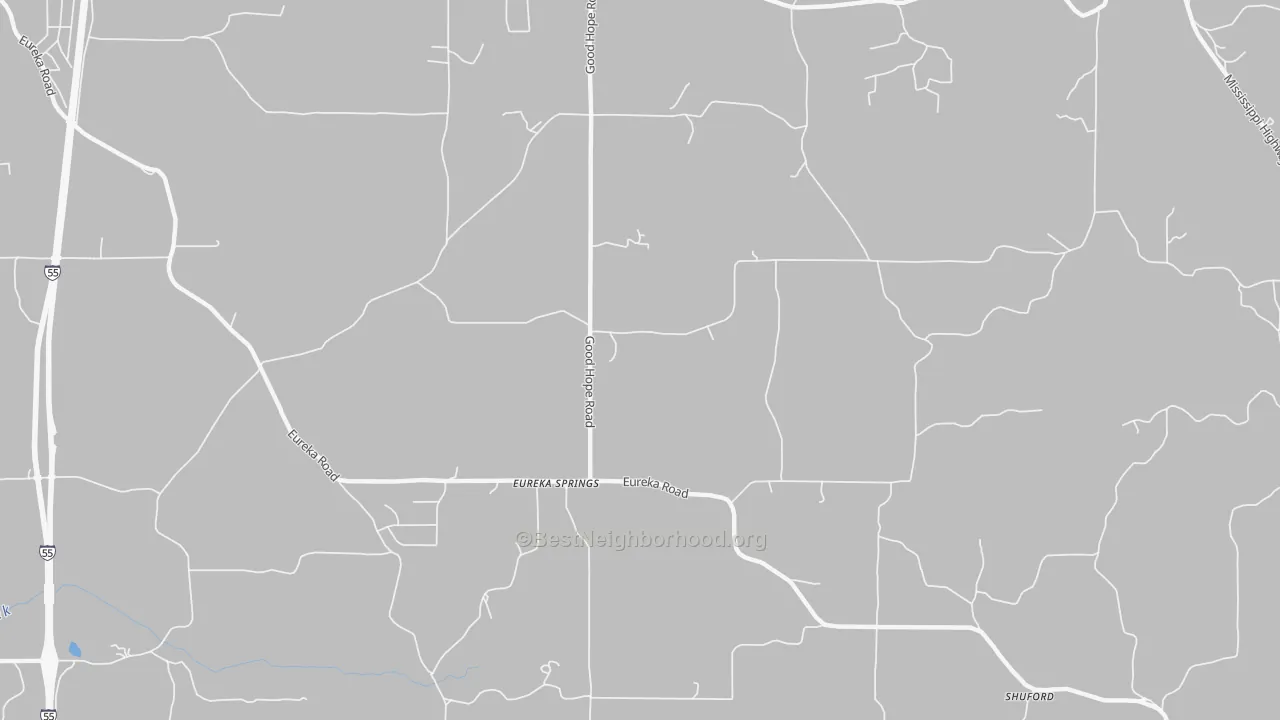 Transit Grade map of Eureka Springs, MS