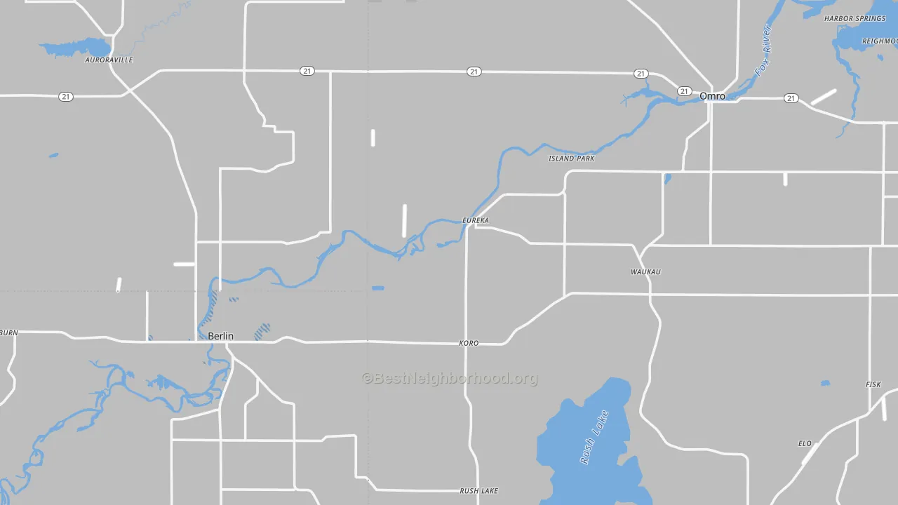 Transit Grade map of Eureka, WI