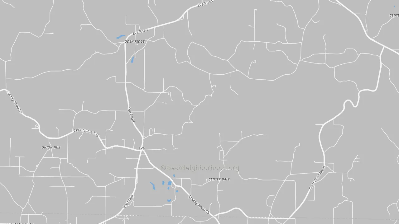 Transit Grade map of Eva, AL
