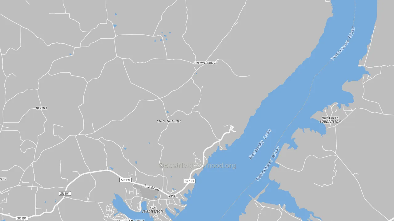 Transit Grade map of Eva, TN