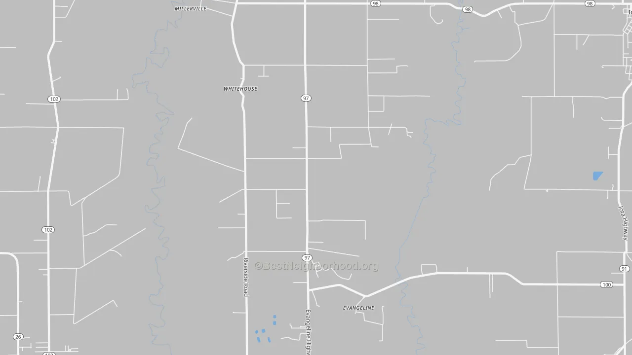 Transit Grade map of Evangeline, LA