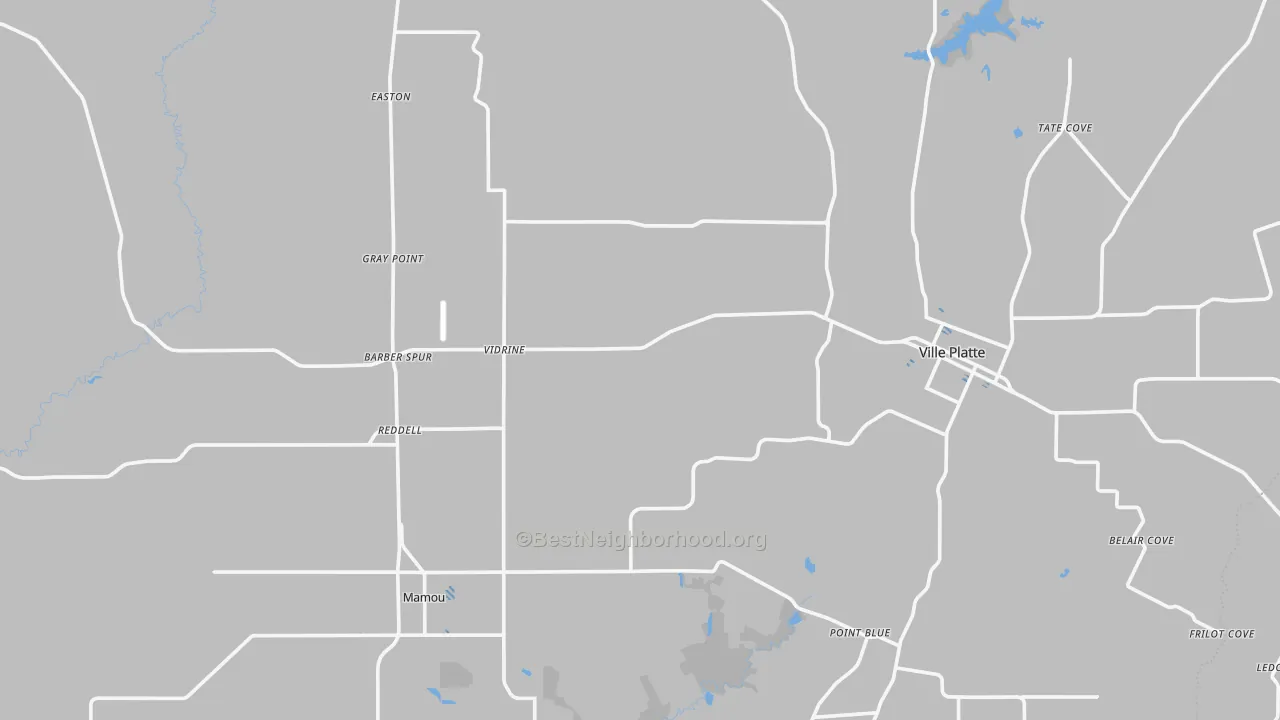 Transit Grade map of Evangeline Parish, LA
