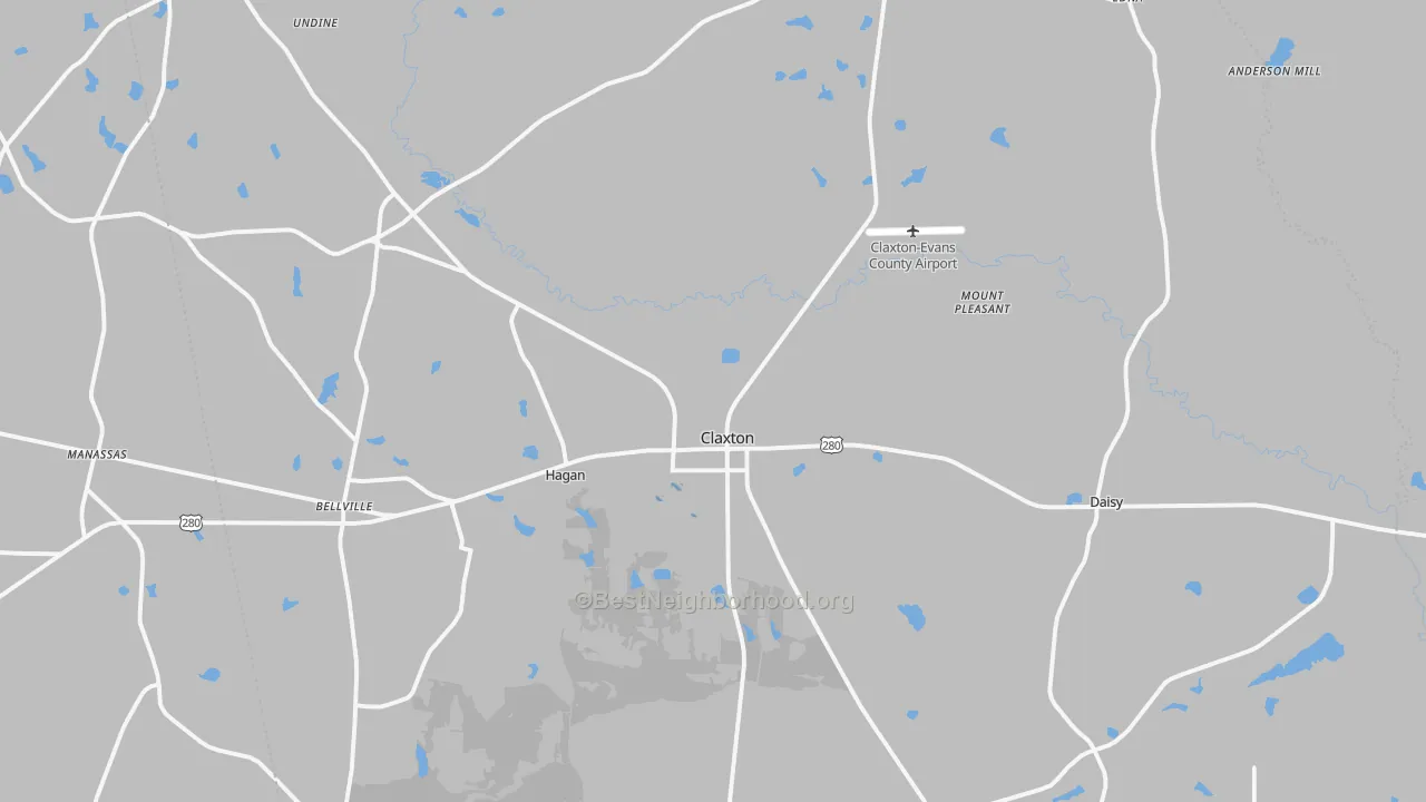 Transit Grade map of Evans County, GA