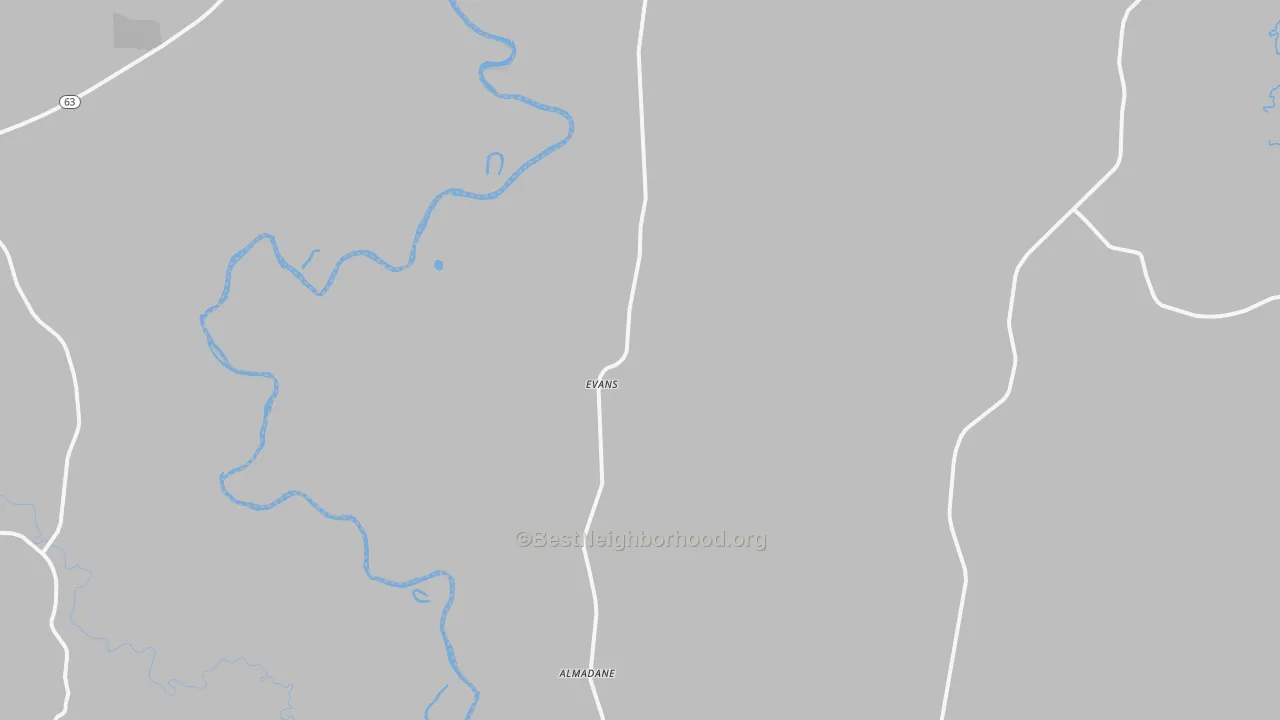 Transit Grade map of Evans, LA