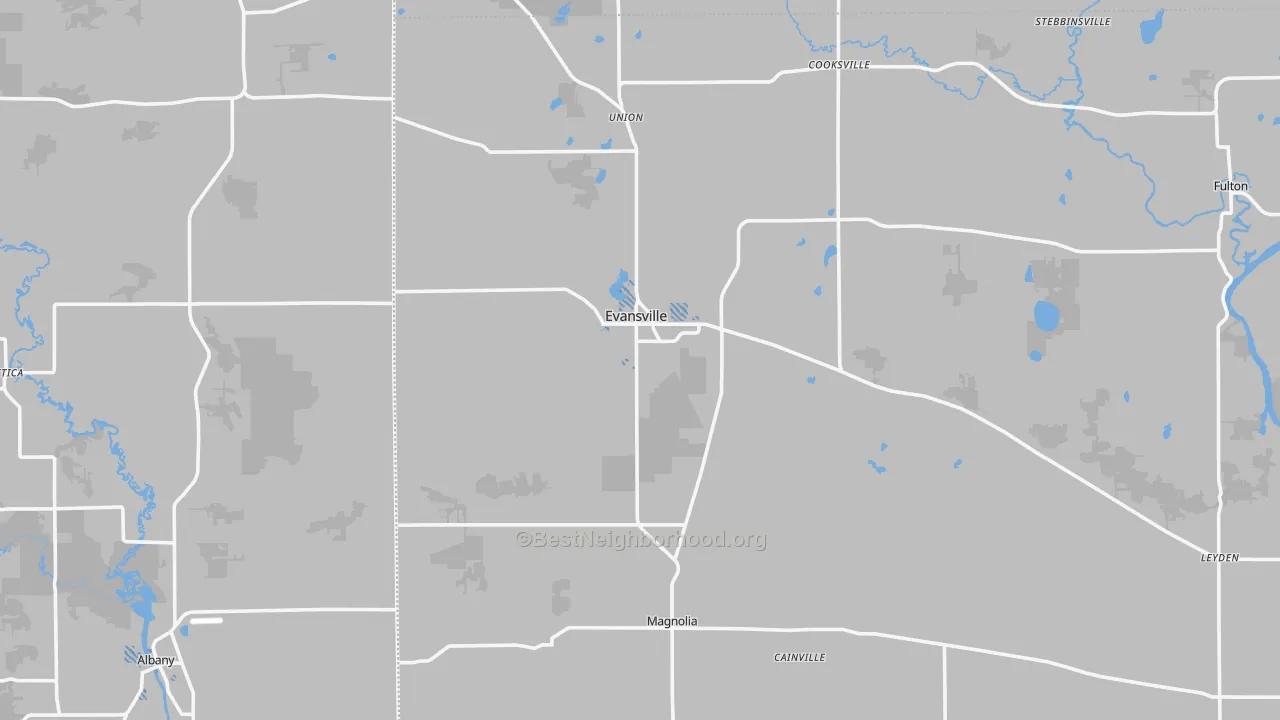 Transit Grade map of Evansville, WI