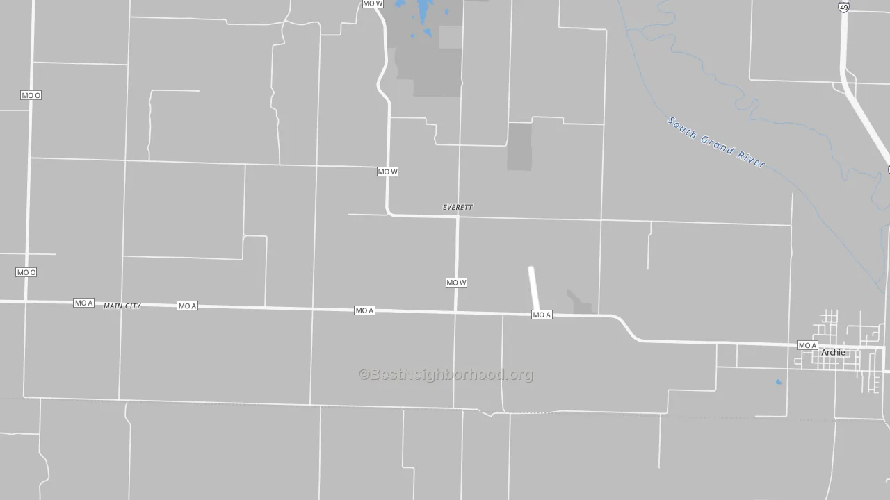 Transit Grade map of Everett, MO