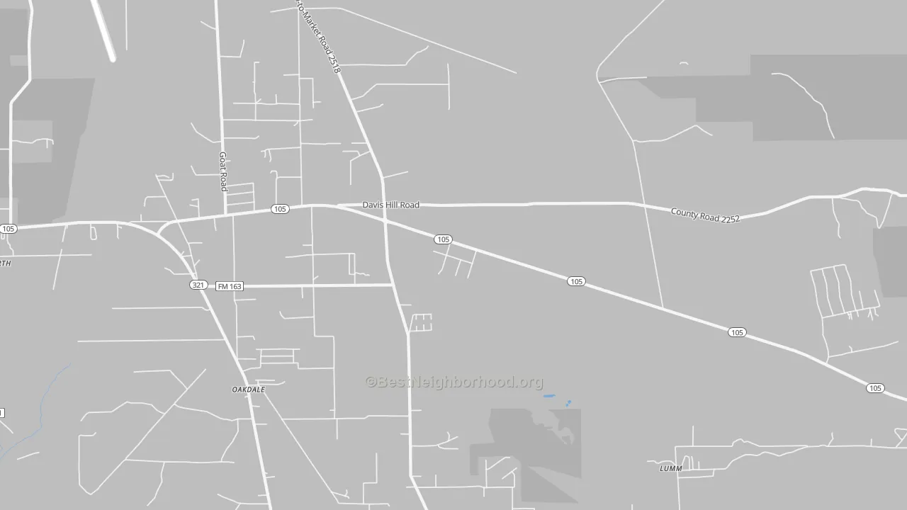 Transit Grade map of Evergreen, TX