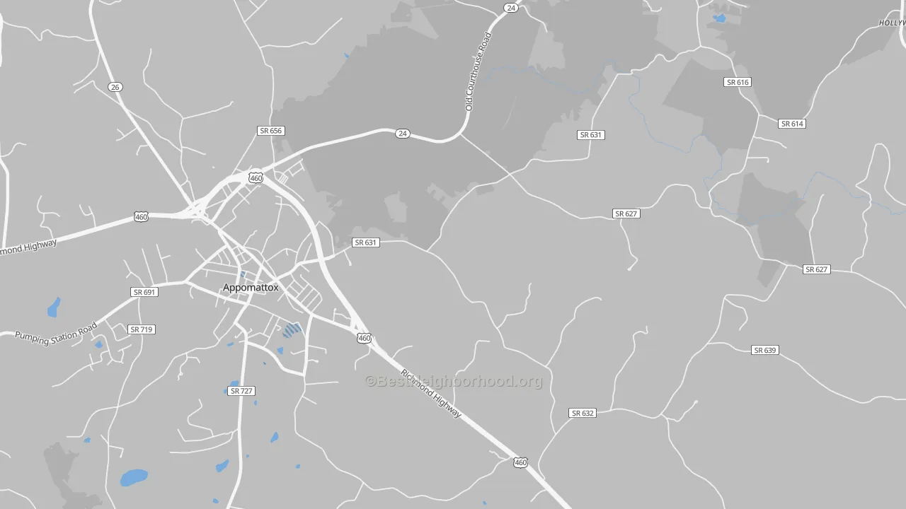 Transit Grade map of Evergreen, VA