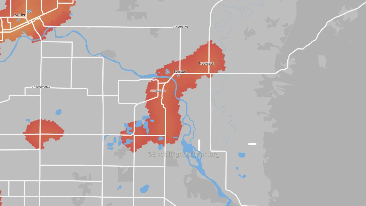 Transit Grade map of Everson, WA