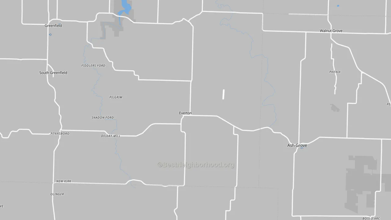 Transit Grade map of Everton, MO