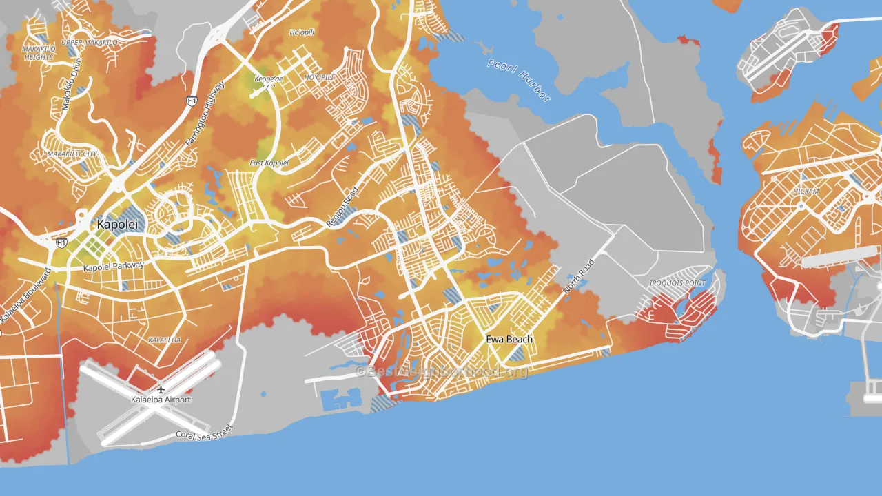 Transit Grade map of Ewa, Ewa Beach, HI
