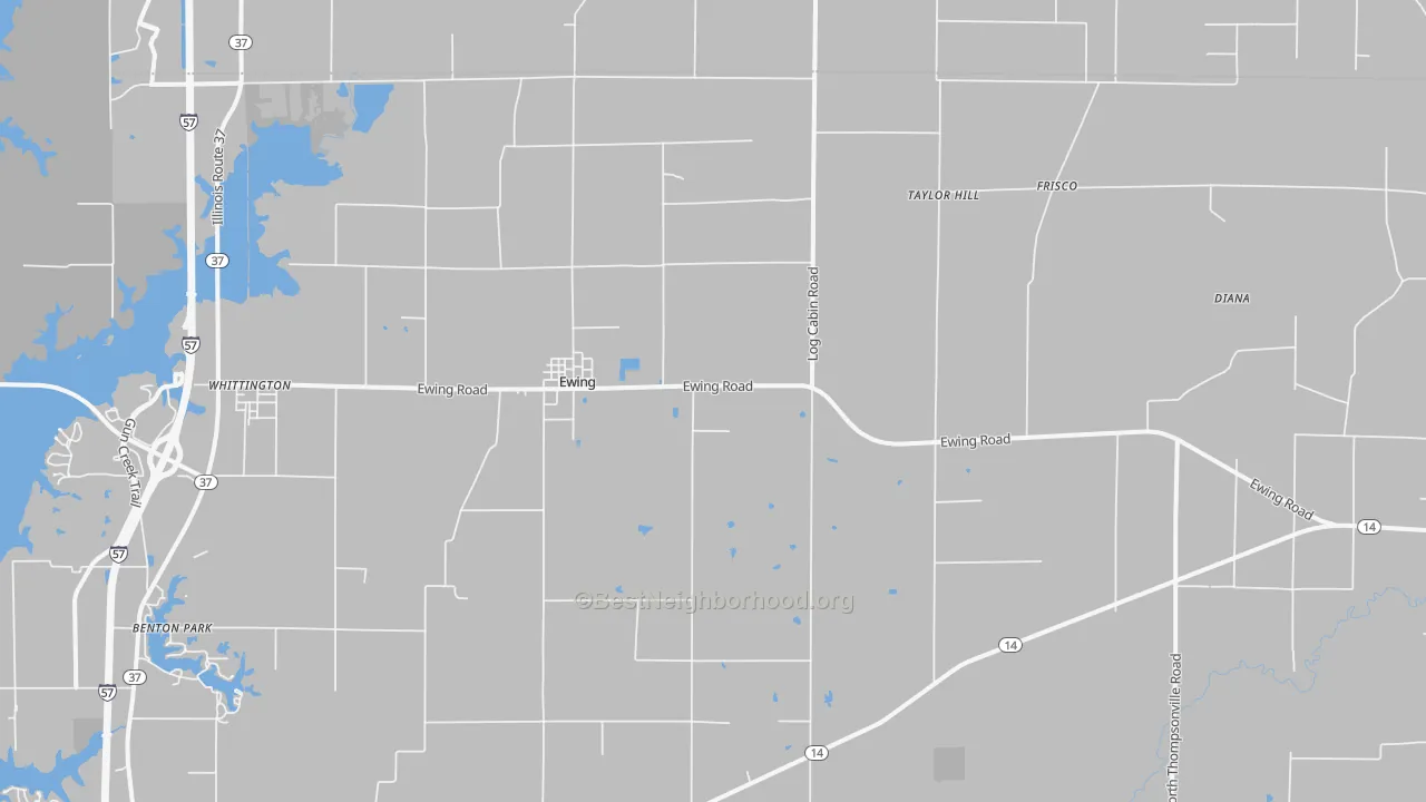 Transit Grade map of Ewing, IL