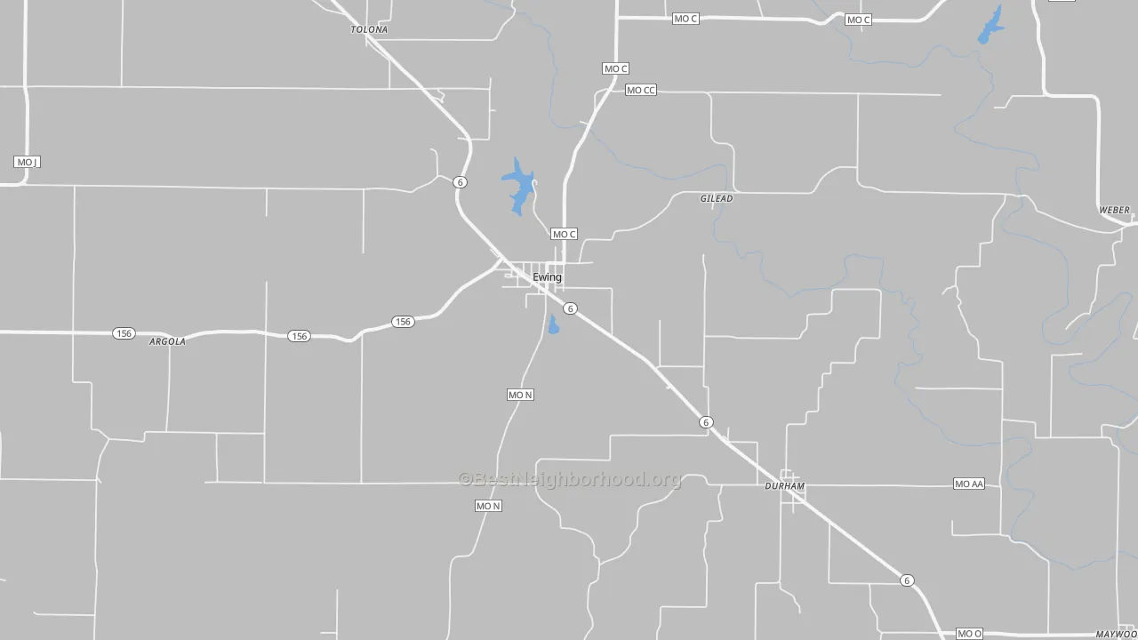Transit Grade map of Ewing, MO
