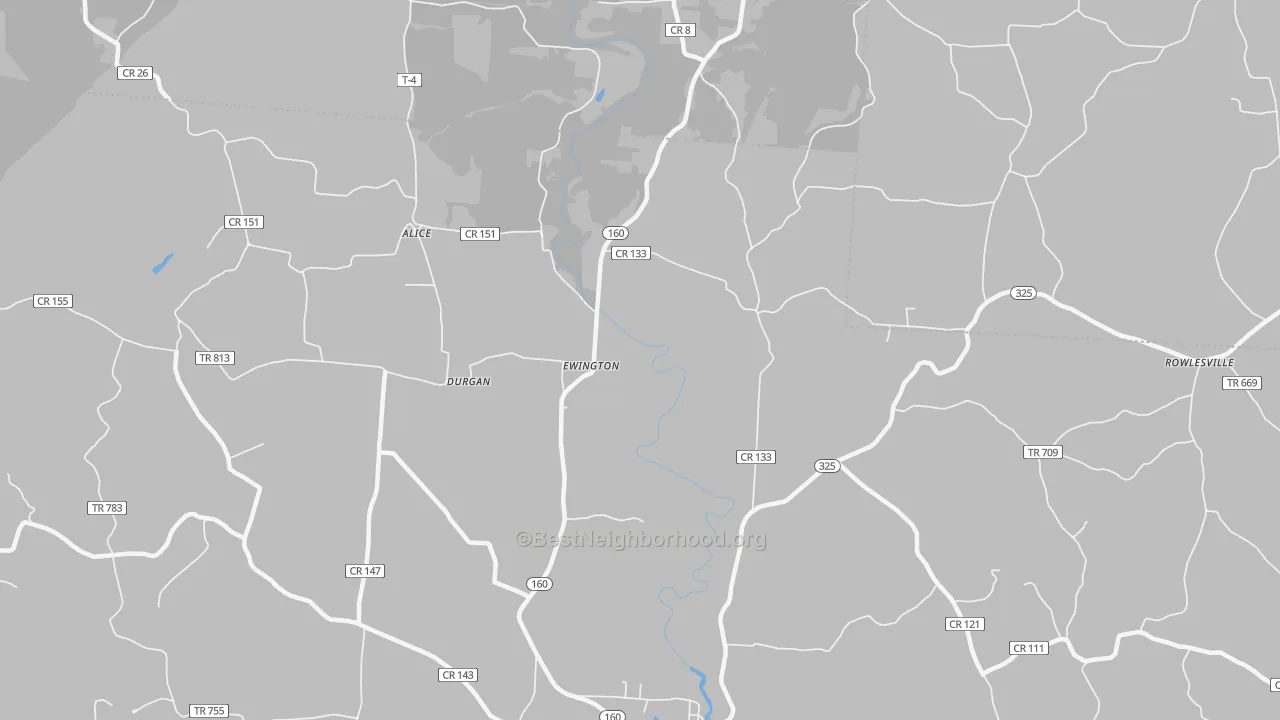 Transit Grade map of Ewington, OH