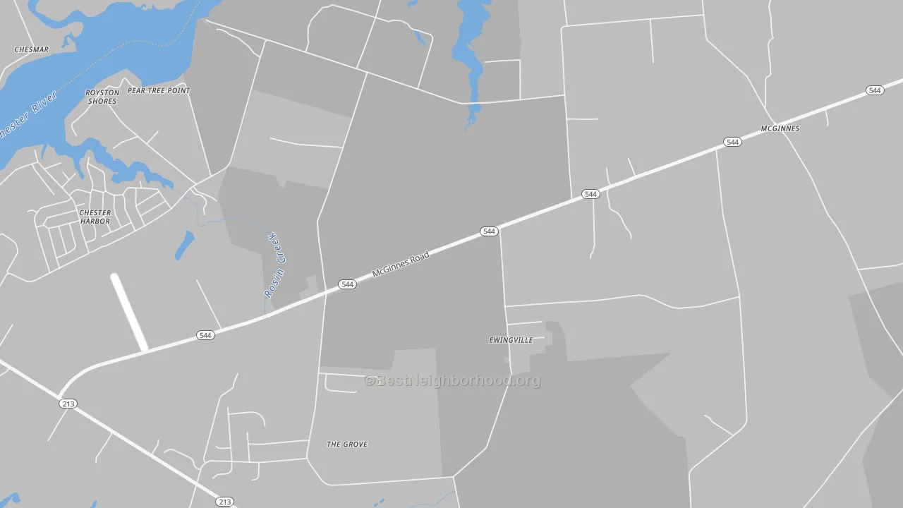 Transit Grade map of Ewingville, MD