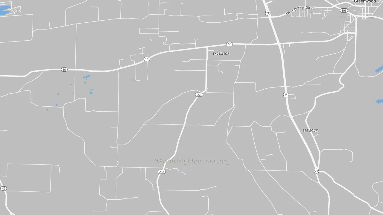 Transit Grade map of Excelsior, AR