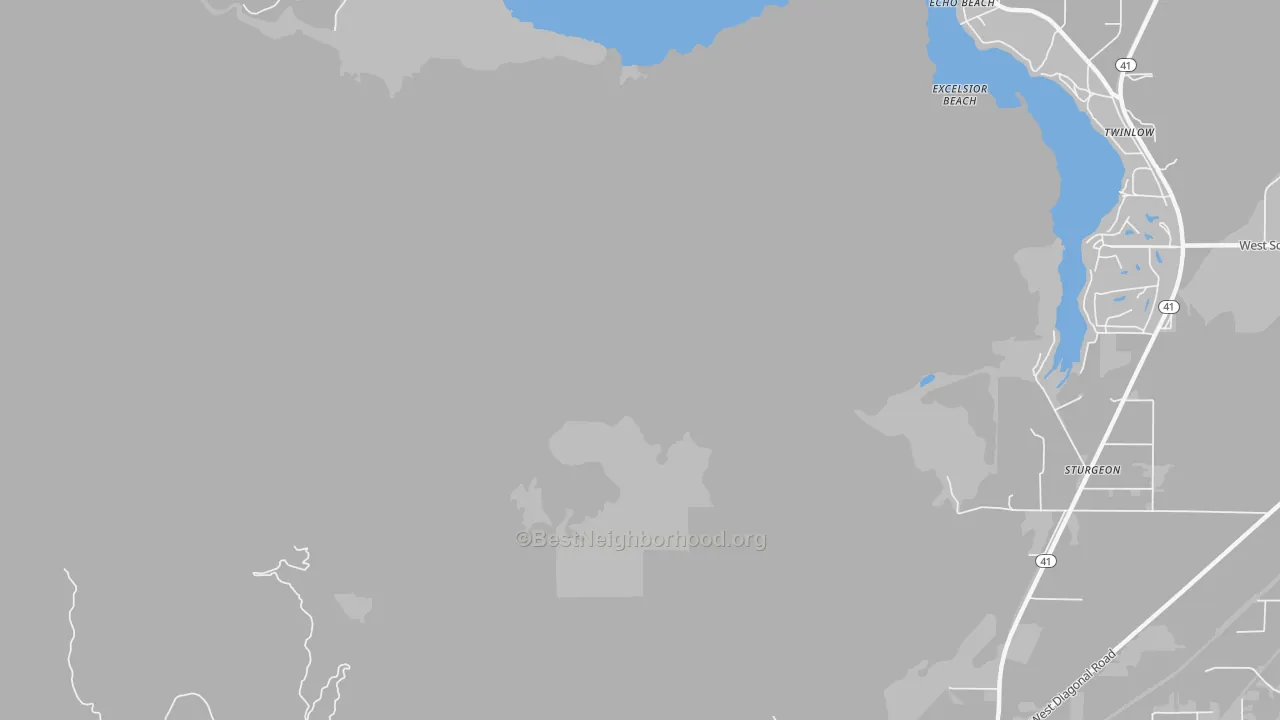 Transit Grade map of Excelsior Beach, ID