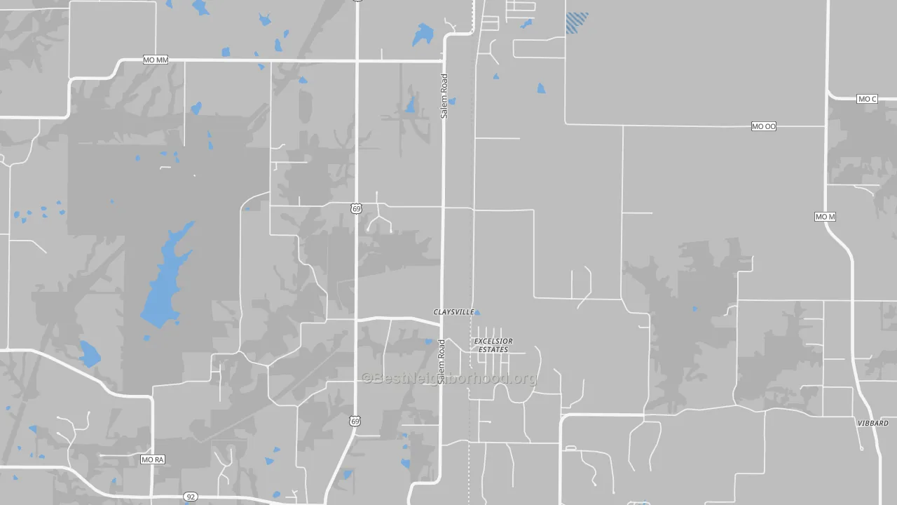 Transit Grade map of Excelsior Estates, MO