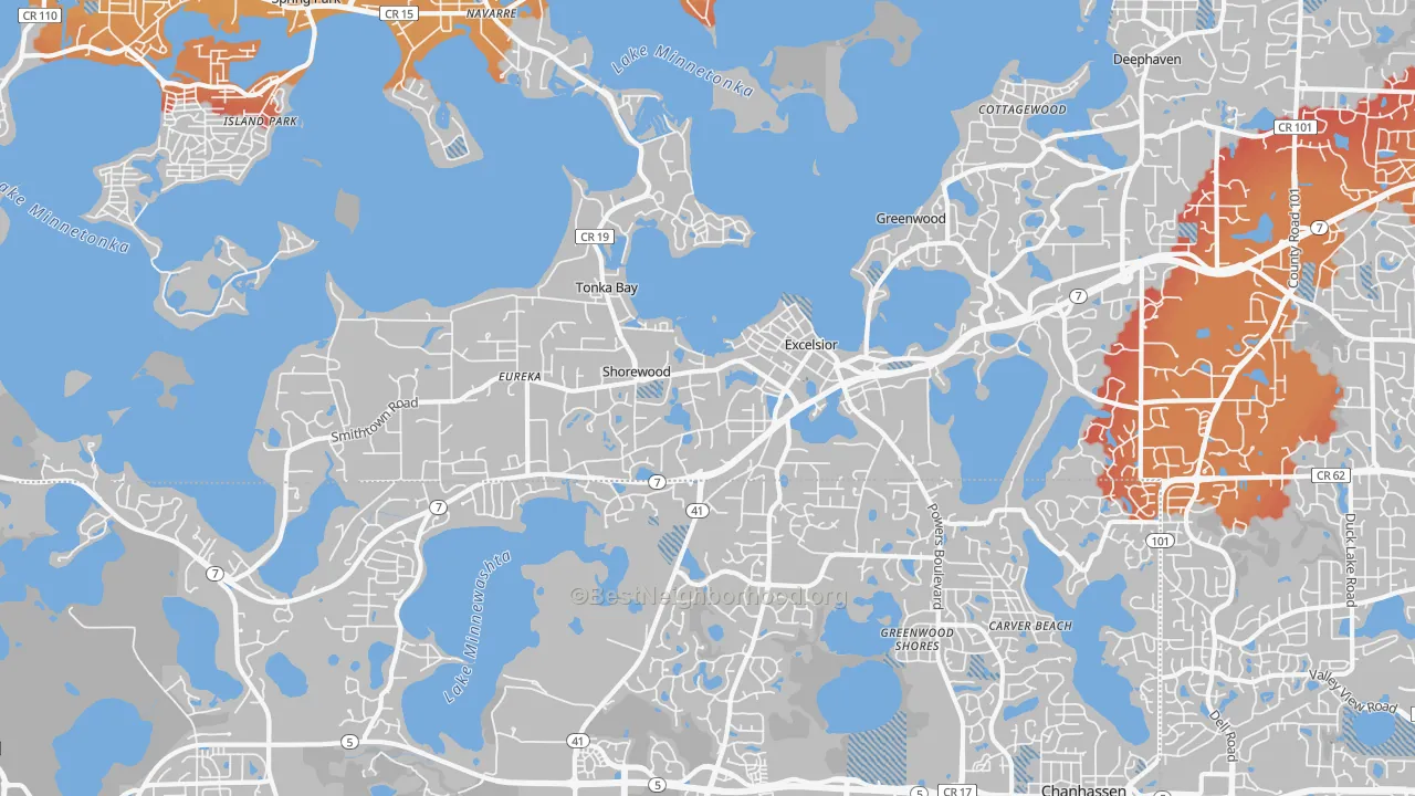 Transit Grade map of Excelsior, MN