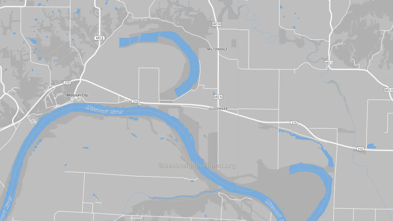 Transit Grade map of Excelsior Springs Junction, MO