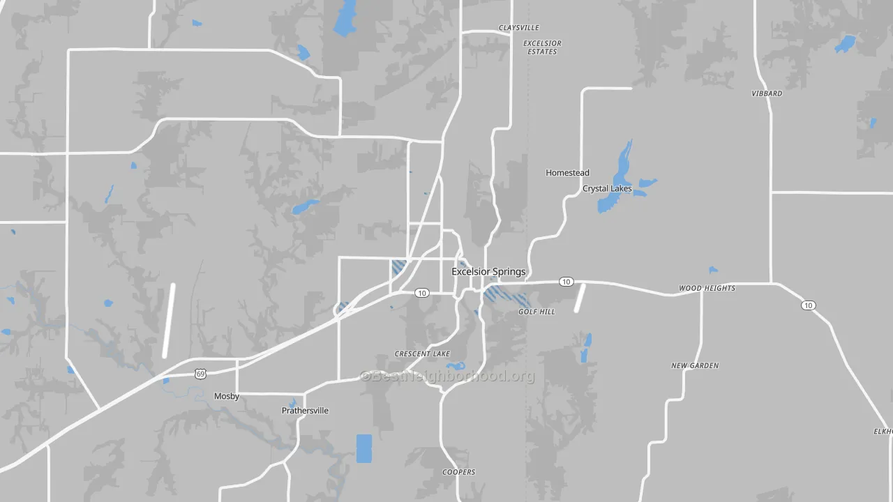 Transit Grade map of Excelsior Springs, MO