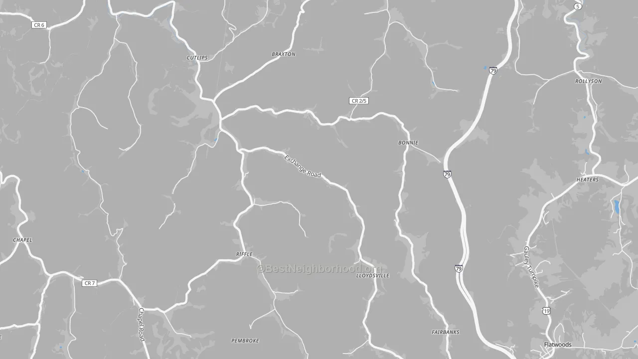 Transit Grade map of Exchange, WV
