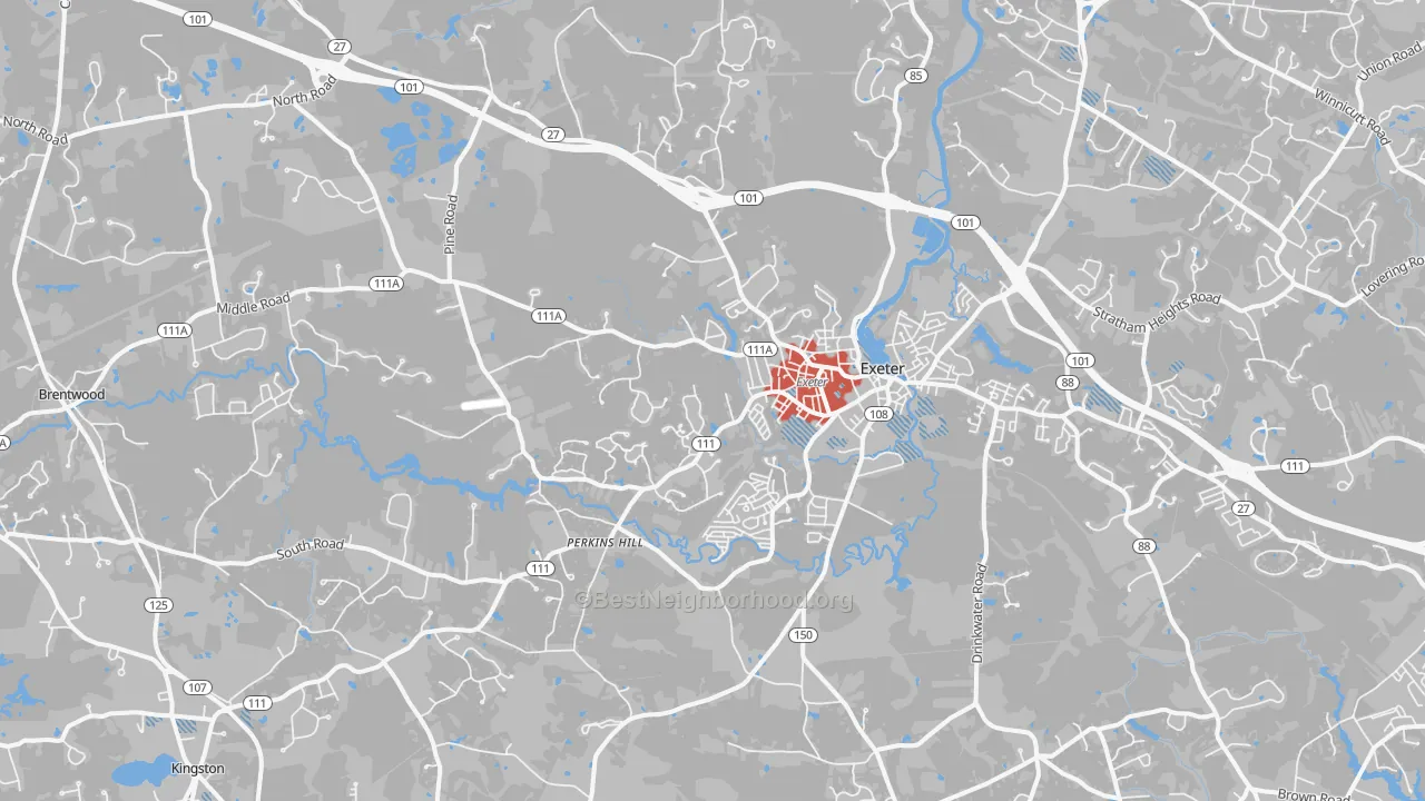 Transit Grade map of Exeter, NH