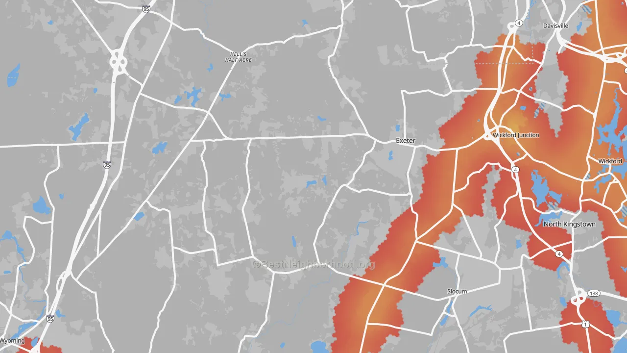 Transit Grade map of Exeter, RI