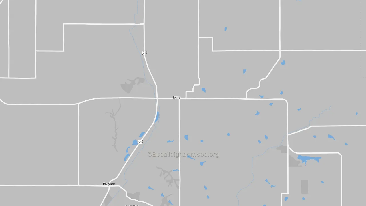 Transit Grade map of Exira, IA