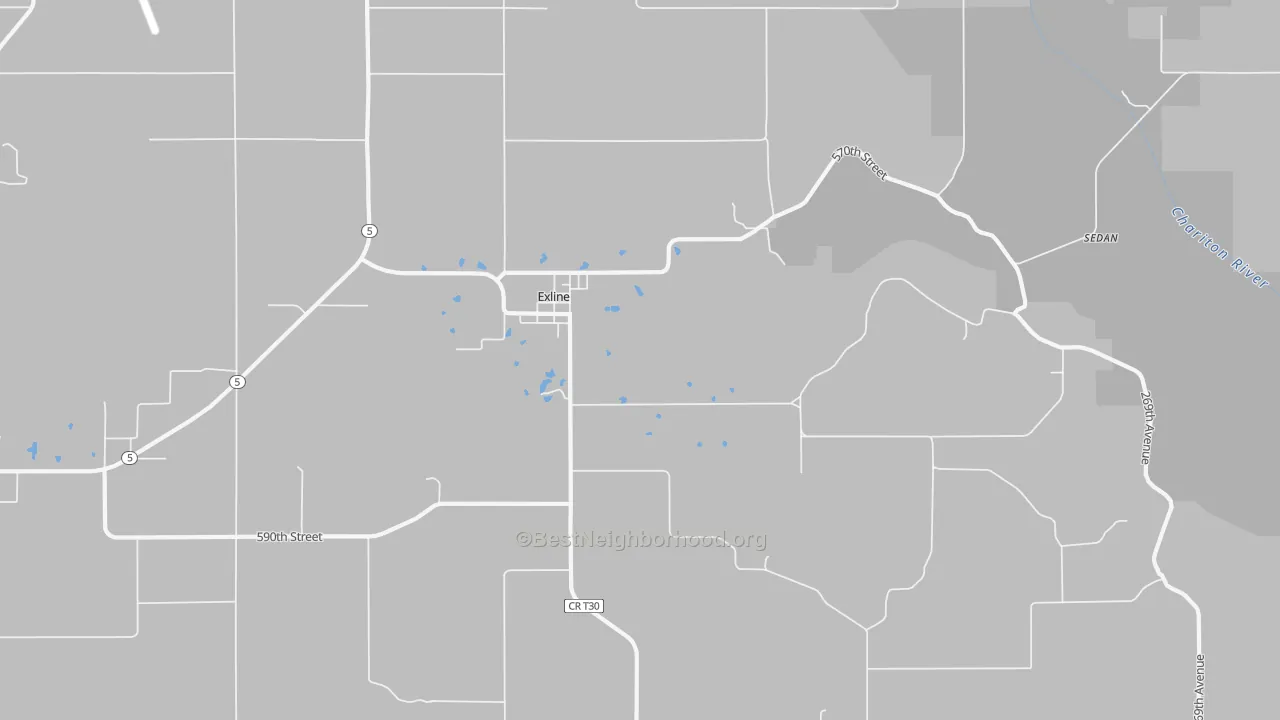 Transit Grade map of Exline, IA