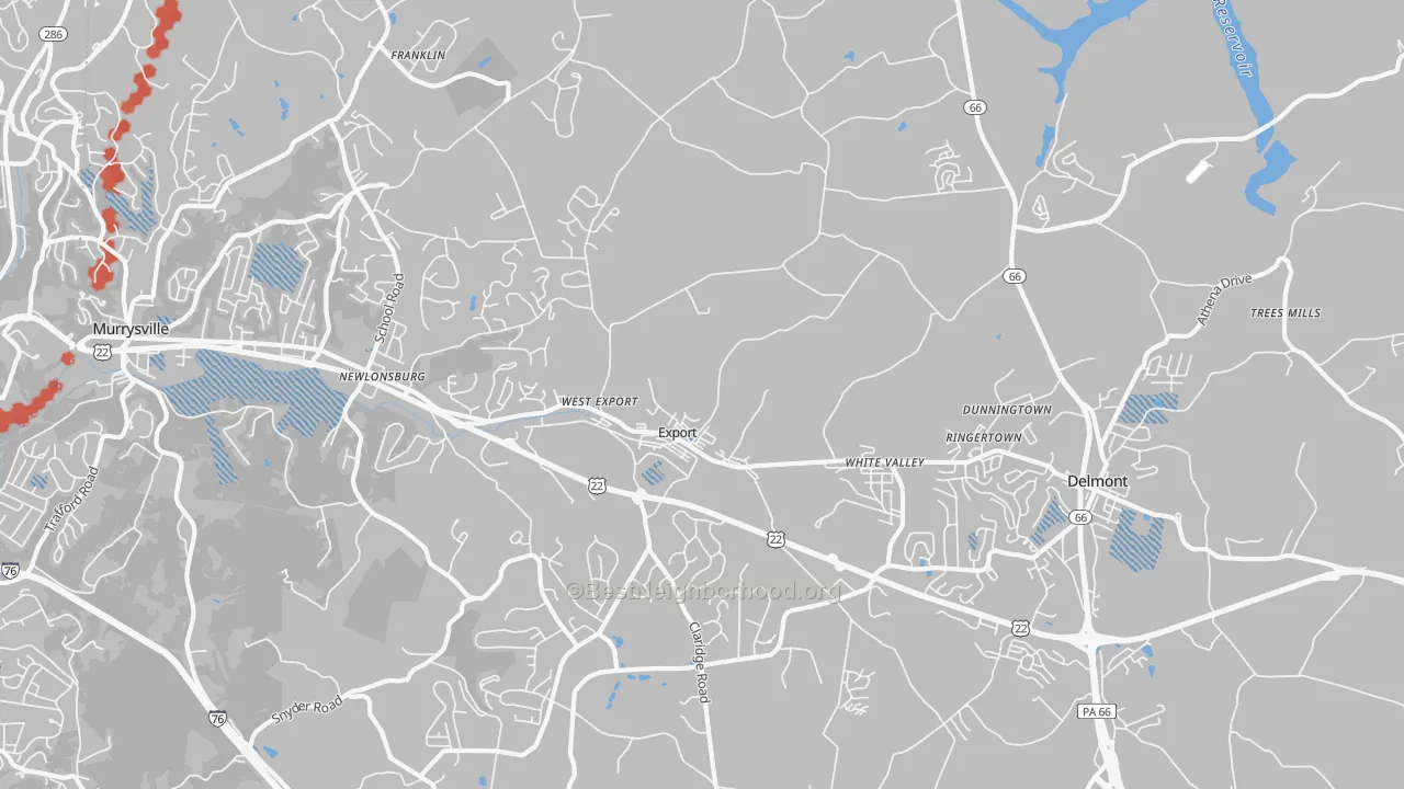 Transit Grade map of Export, PA