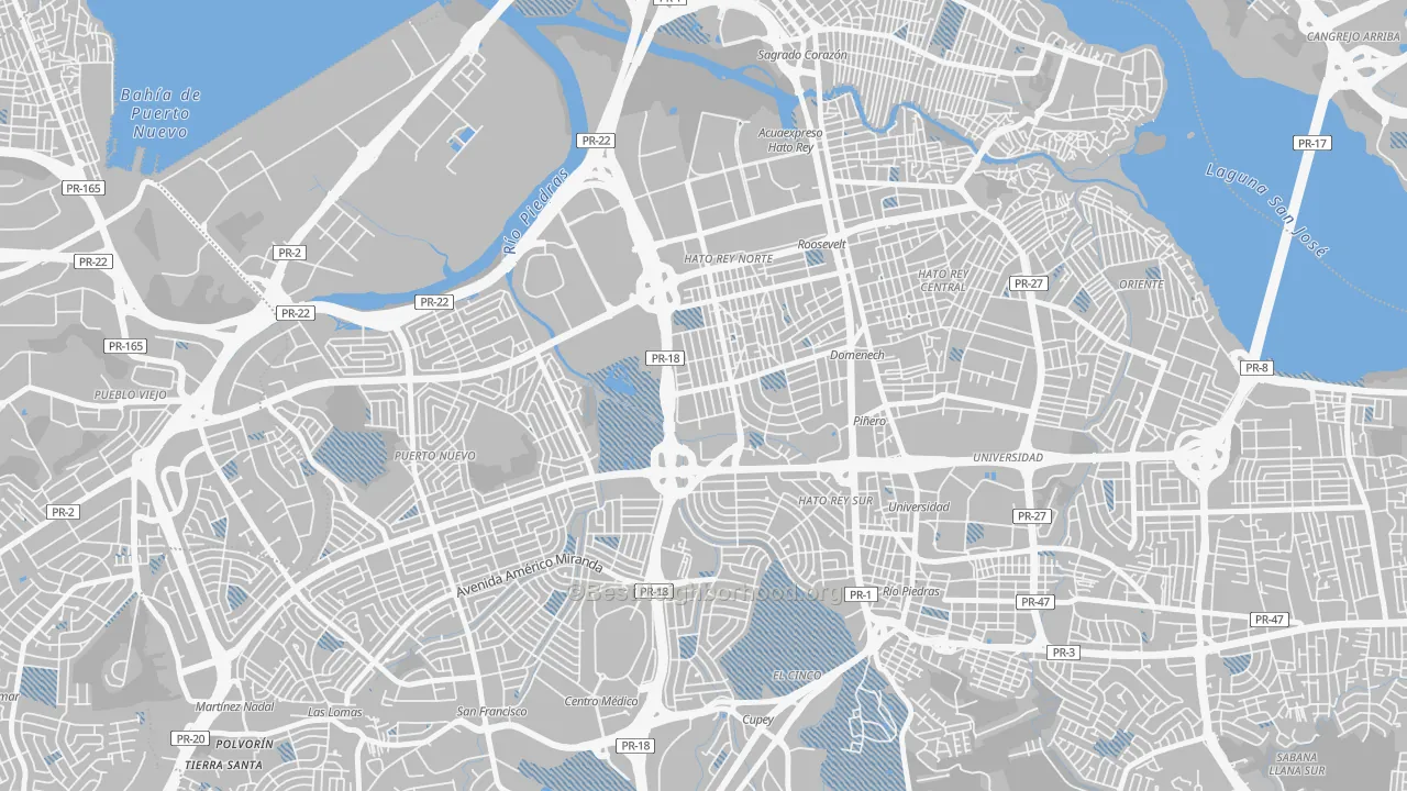 Transit Grade map of Extencion Roosevelt, San Juan, PR